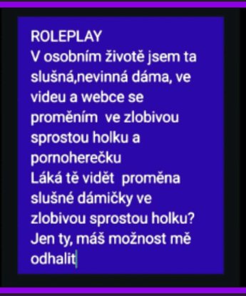 Profilová fotka uživatele WEBKA💦videika, sexchat